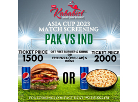 The Kababist Get Free Regular Pizza & Drink on Purchase of Ticket PKR 2,000image-511